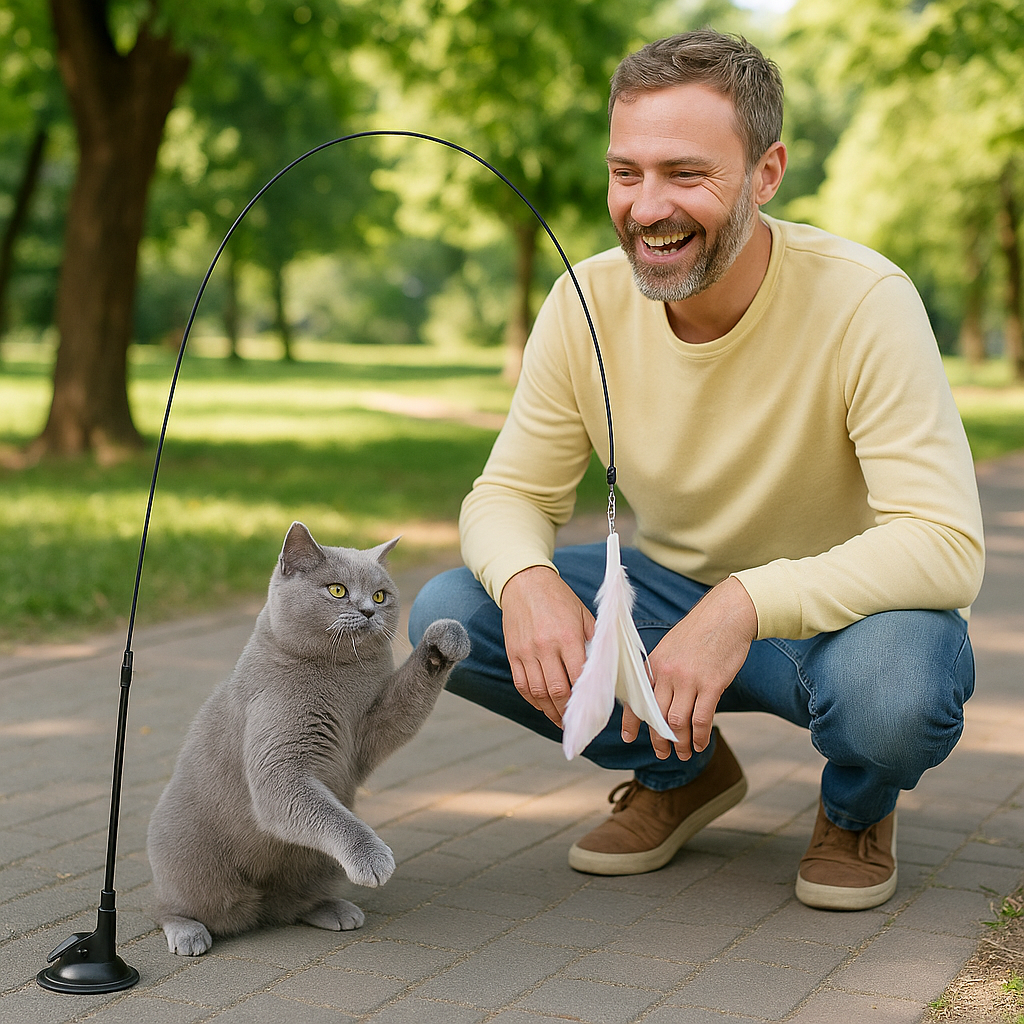 Interactive Cat Feather Toy